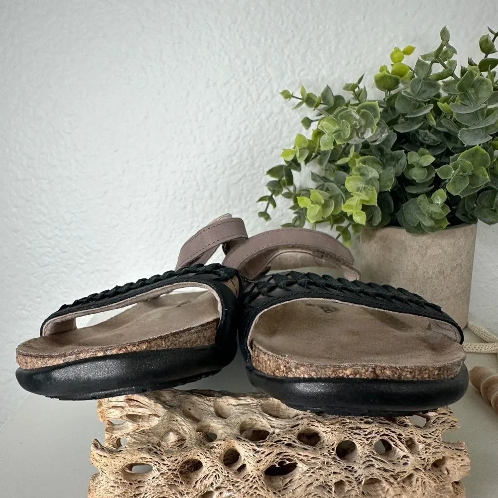 Naot - Leather Ankle Strap Sandals - Mabel - Stone Coal - EU 37 US 6-6.5 - Picture 4 of 9